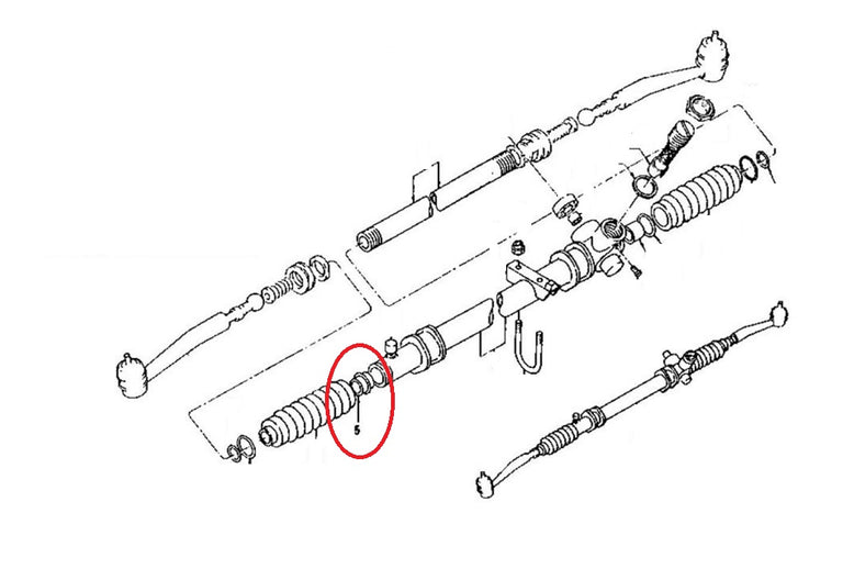 Steering Rack Tube Bushing OEM 240Z 260Z 280Z Z Car Depot Inc