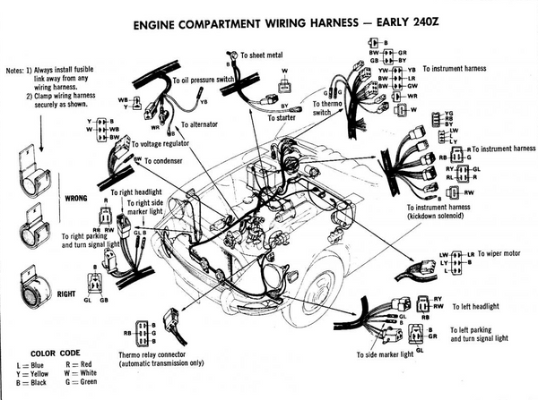 Engine Wiring Harness Original Style 240Z