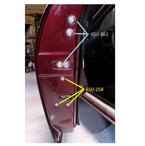 Door Jamb and Latch Mechanism Screw M6 Stainless 280Z 77-78