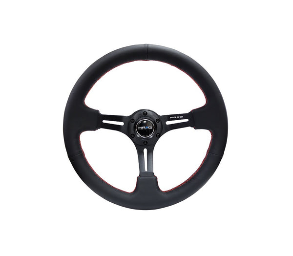 Sport Steering Wheel 350mm Leather or Suede Black NRG