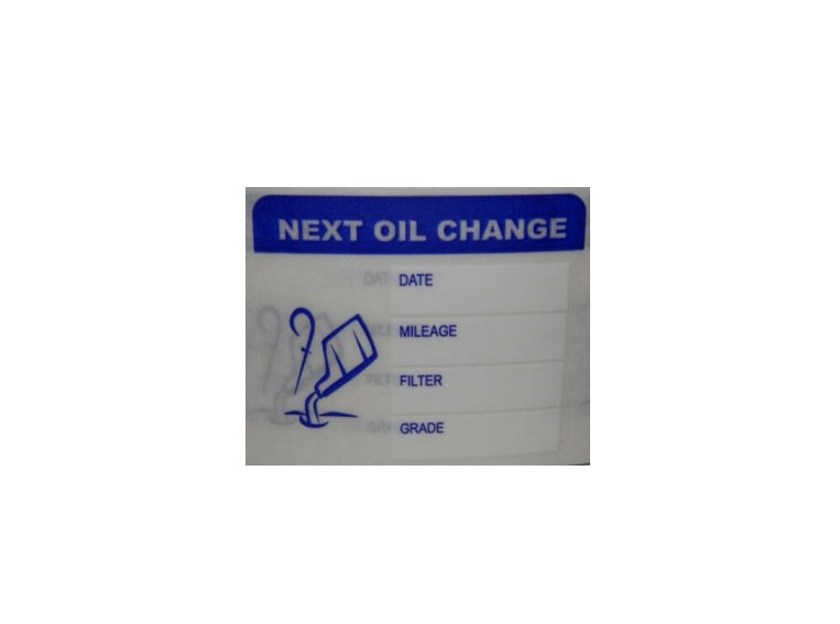 Engine Oil Service Container Sticker Oil Change Service Sticker | Z Car Depot Inc