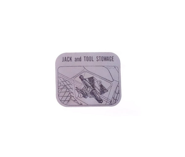 Tool Box Jack Stowage Storage Decal Sticker 240Z