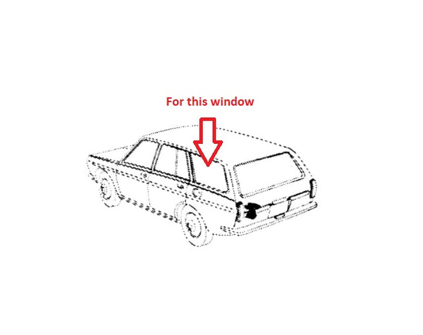 Window Rubber Seal Rear Side Cargo Glass 510 Wagon 68-73