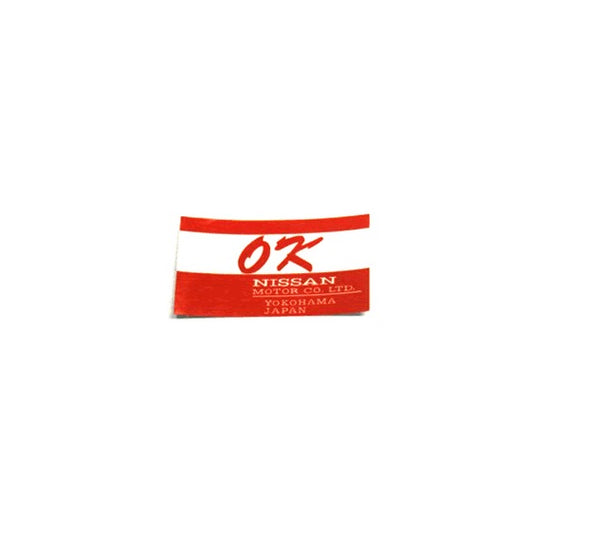 "OK" Inspection Sticker Decal 240Z 260Z 280Z