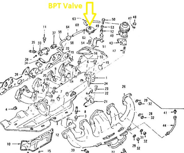 Back Pressure Transducer BPT Valve EGR 280Z 280ZX OEM