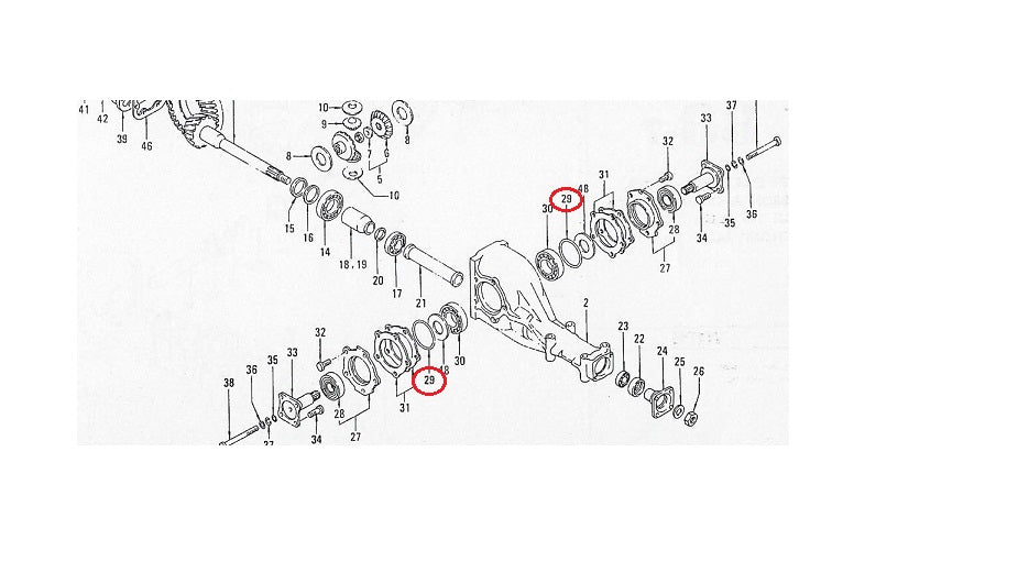 240z R180 R200 Rear Diff Conversion Kit Rear Axle and Differential | Z Car Depot Inc