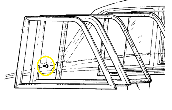 Rear Side Window Mounting Screw M4 OEM 510