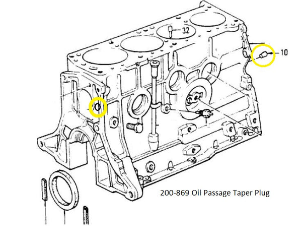 Engine Block Oil Passage Taper Plug 240Z 260Z 280Z 510