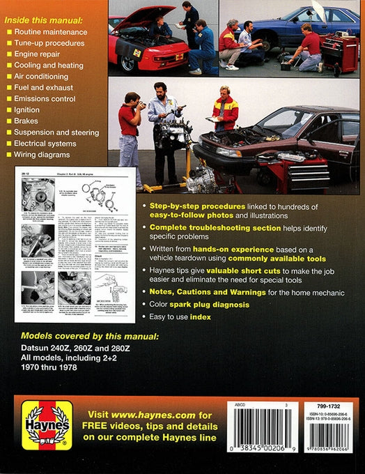 Haynes Repair Manual 240Z 260Z 280Z 70-78